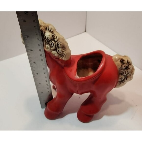 Vintage Shawnee Pottery Red Pony w/Curly Mane/Tail Planter 8" Tall by 9.5" Long - Picture 14 of 14